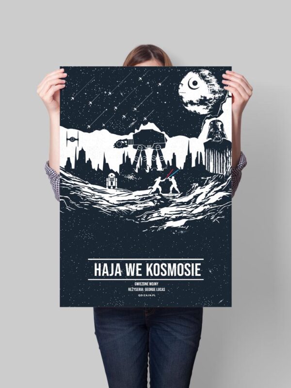 plakat haja we kosmosie - gwiezdne wojny