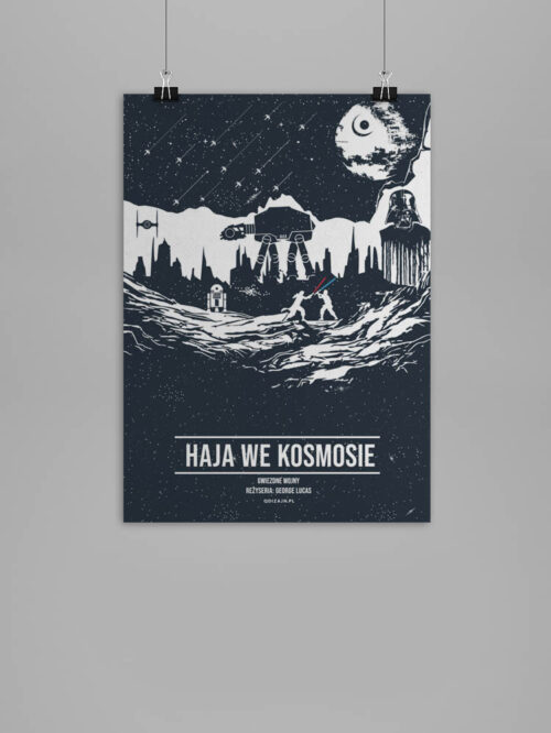 plakat haja we kosmosie - gwiezdne wojny