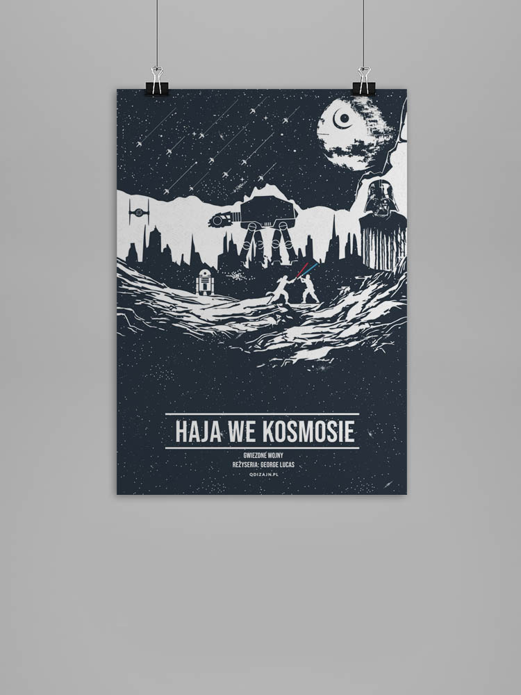 plakat haja we kosmosie - gwiezdne wojny