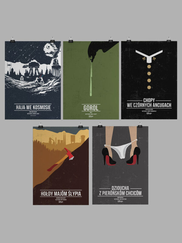 pakiet 5 plakatów filmowych