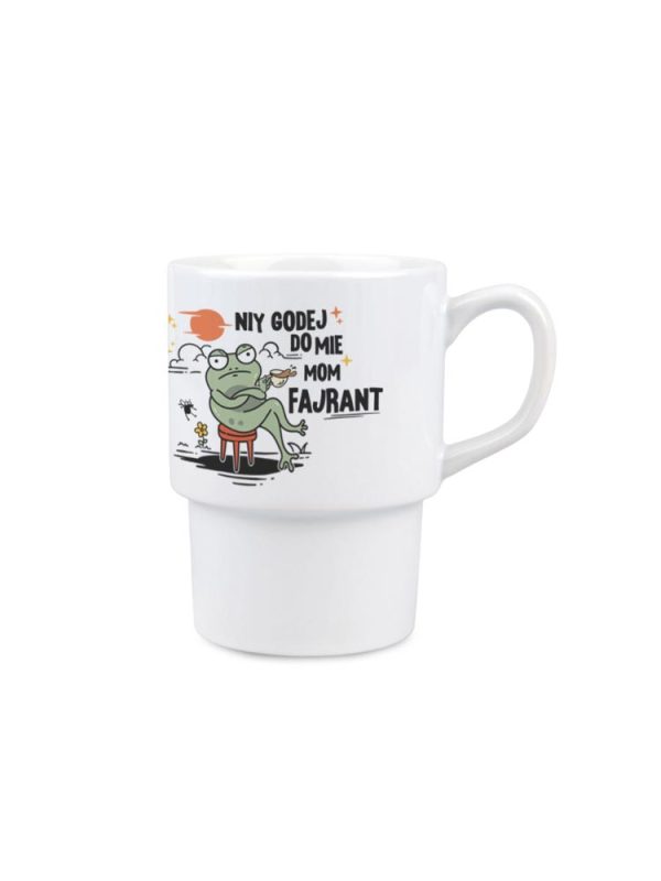kubek retro niy godej do mie, mom fajrant