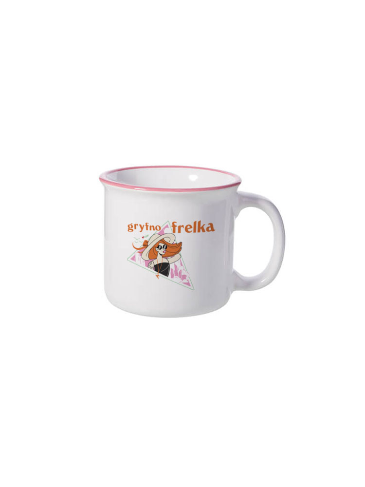 kubek ceramiczny emaliowany gryfno frelka